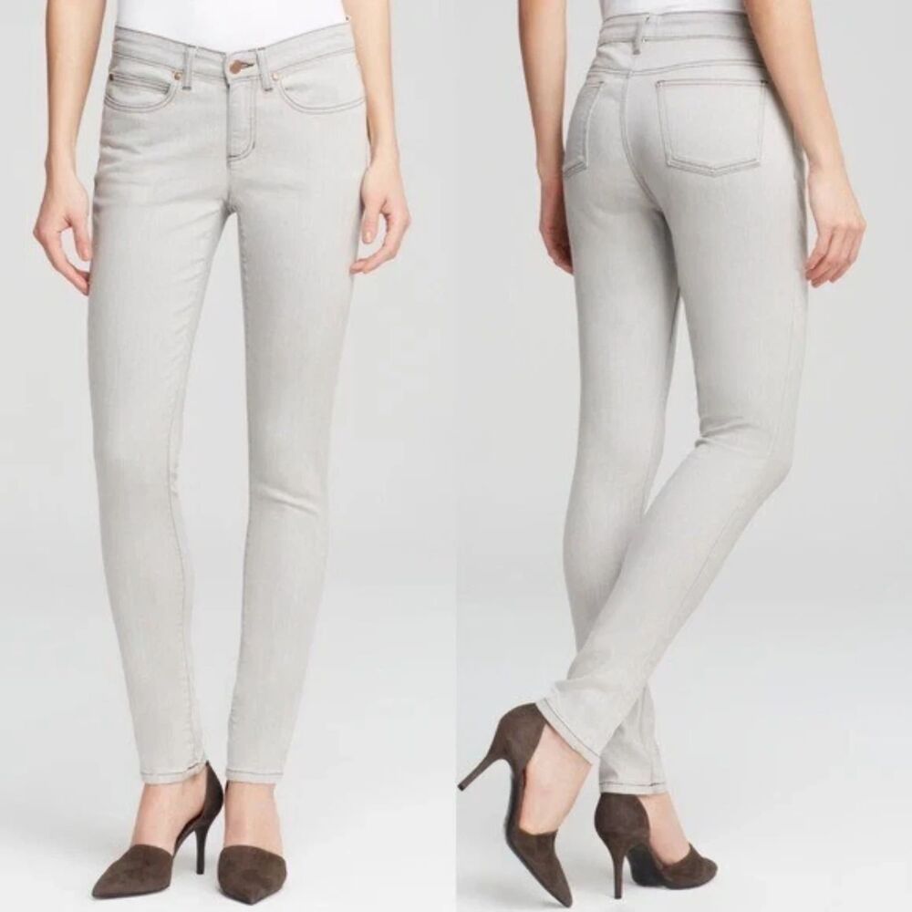 Eileen Fisher Skinny Stretchy Jeans Cement Gray | Size 4 | EUC